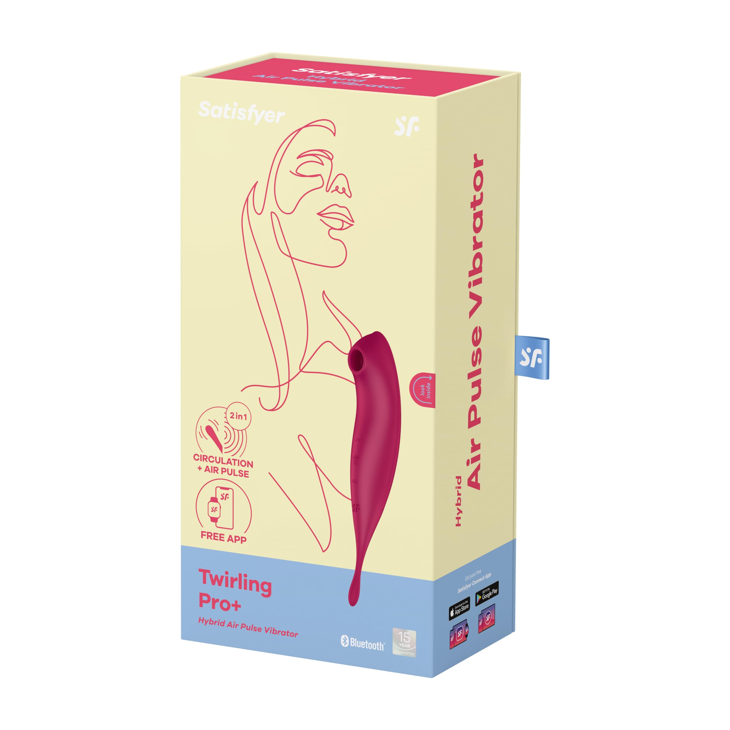 Satisfyer Twirling Pro Connect App Vibrator Sex Toy | Adult Toys for Women | Best Sucking Clitoral Stimulator | Vibrating Sexual Pleasure Device | Stimulation Vibrators (Red) - Image 6