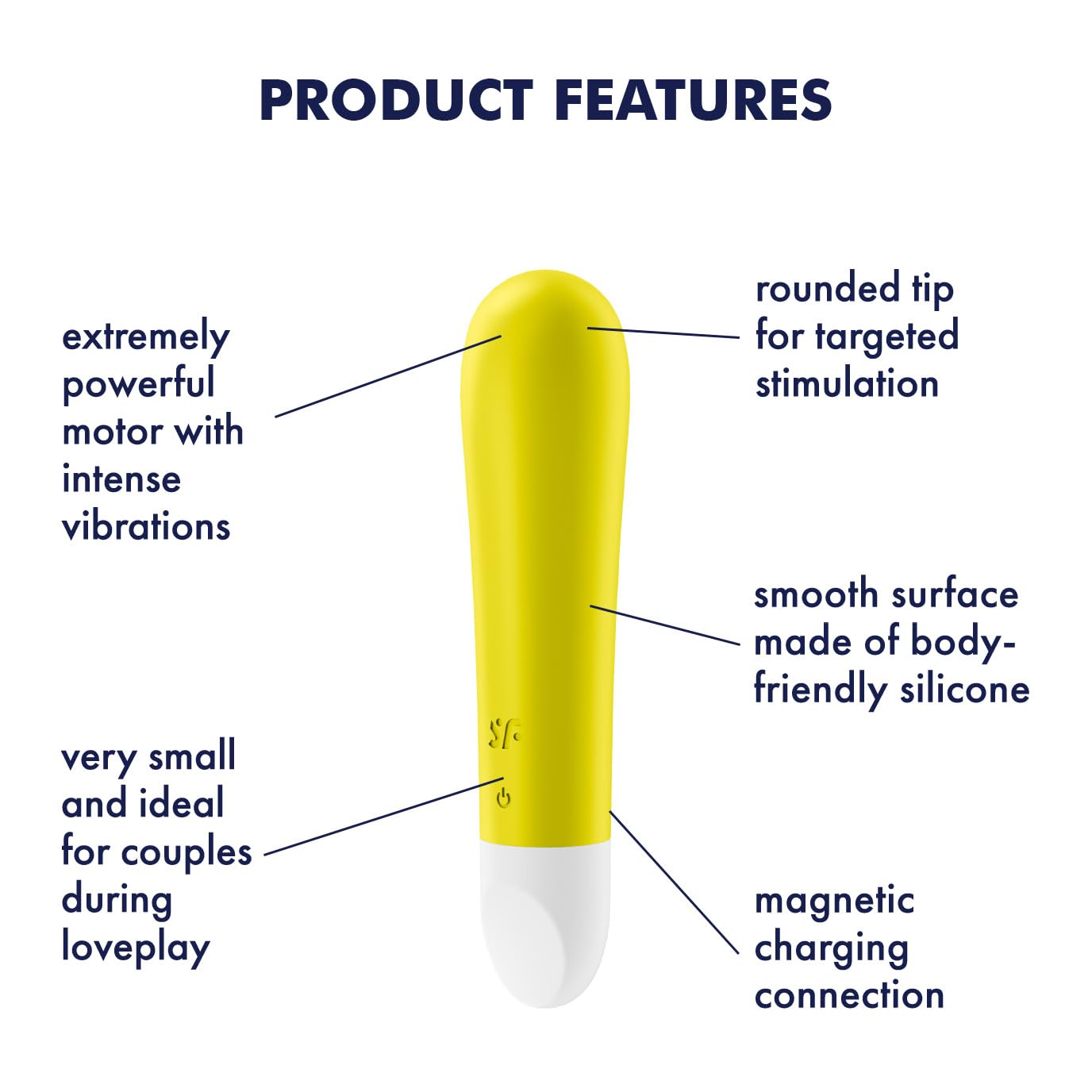 Satisfyer Ultra Power Bullet 1 Vibrator Sex Toy | Adult Toys for Women | Mini Clitoral Vibrator | Vibrating Sexual Pleasure Device | Stimulation Vibrators | Woman Sextoy (Yellow) - Image 2