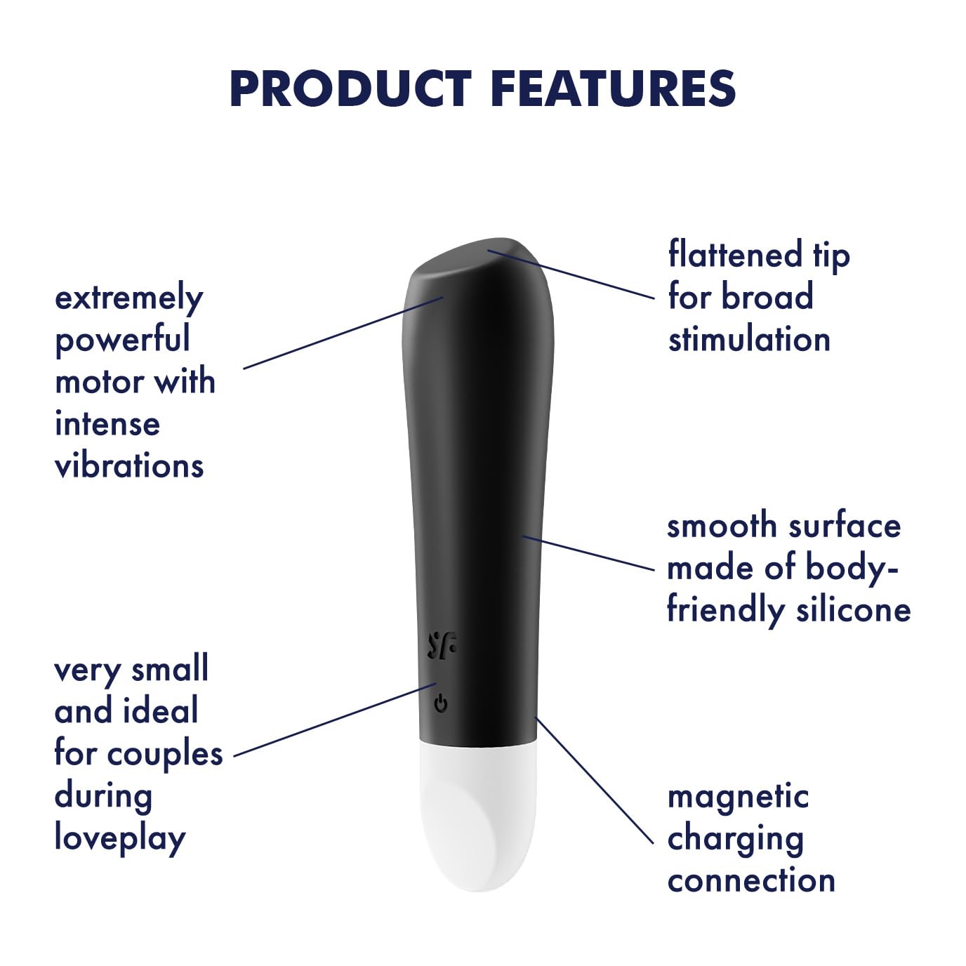 Satisfyer Ultra Power Bullet 2 Vibrator Sex Toy | Adult Toys for Women | Mini Clitoral Vibrator | Vibrating Sexual Pleasure Device | Stimulation Vibrators | Woman Sextoy (Black) - Image 2