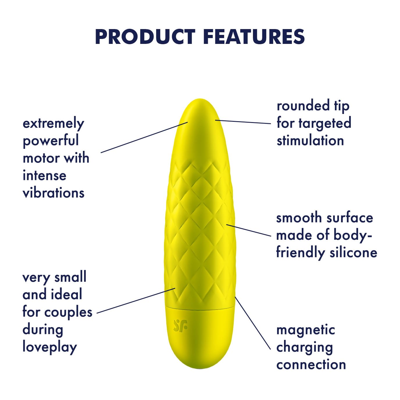 Satisfyer Ultra Power Bullet 5 Vibrator Sex Toy | Adult Toys for Women | Mini Clitoral Vibrator | Vibrating Sexual Pleasure Device | Stimulation Vibrators | Woman Sextoy (Yellow) - Image 3