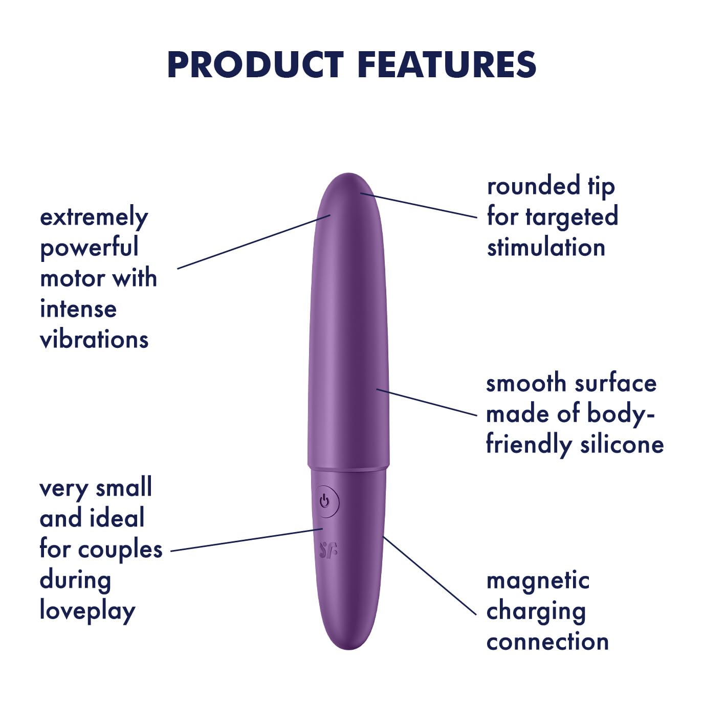 Satisfyer Ultra Power Bullet 6 Vibrator Sex Toy | Adult Toys for Women | Mini Clitoral Vibrator | Vibrating Sexual Pleasure Device | Stimulation Vibrators | Woman Sextoy (Violet) - Image 2