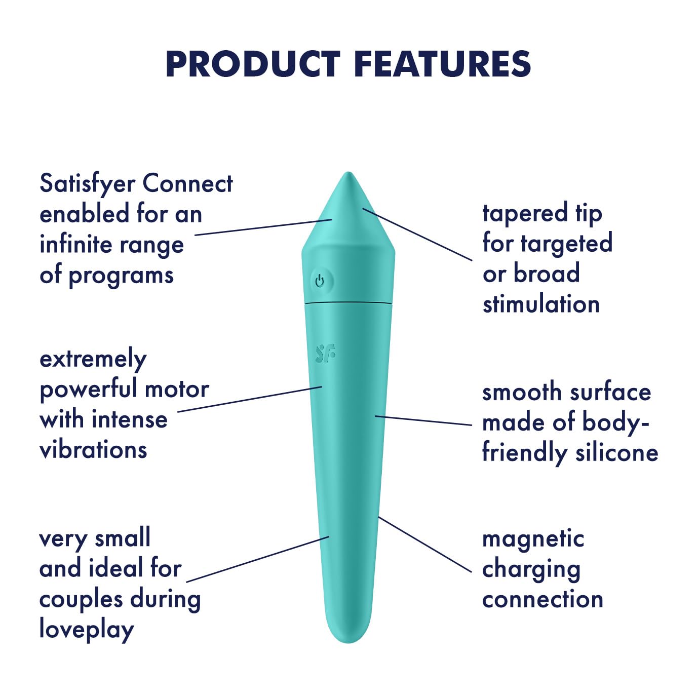 Satisfyer Ultra Power Bullet 8 Connect App Vibrator Sex Toy | Adult Toys for Women | Best Mini Clitoral Vibrator | Vibrating Sexual Pleasure Device | Stimulation Vibrators (Turquoise) - Image 3