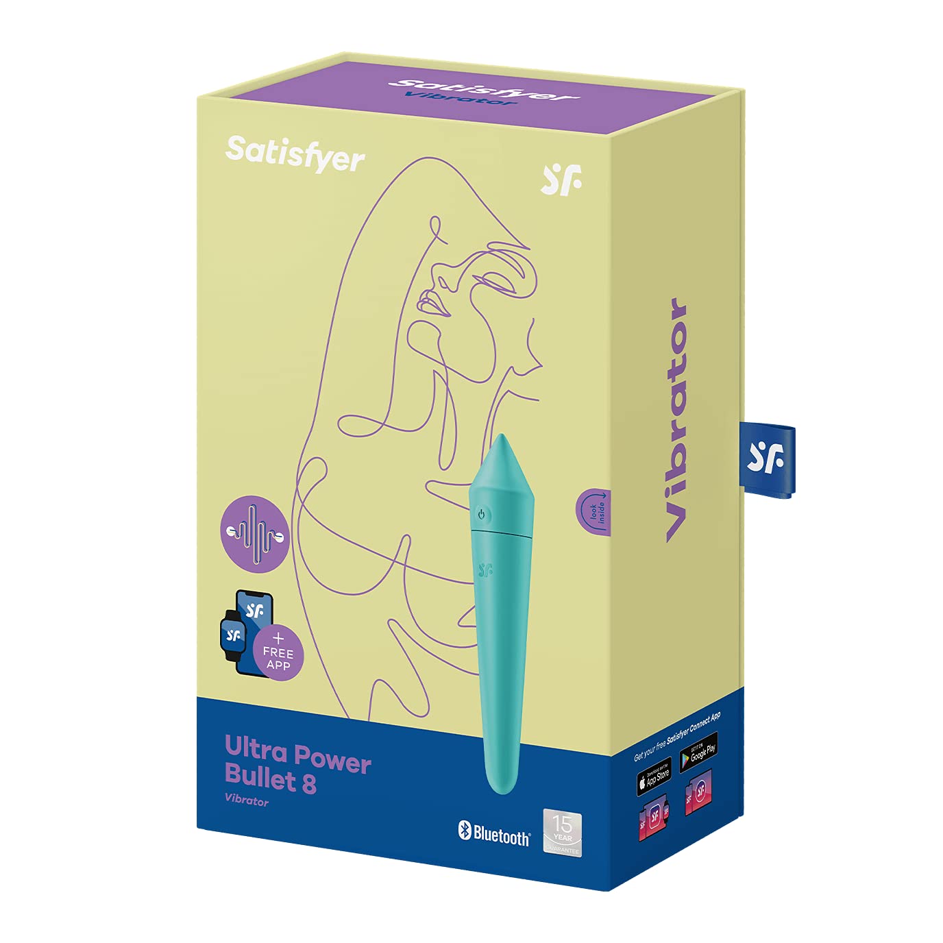 Satisfyer Ultra Power Bullet 8 Connect App Vibrator Sex Toy | Adult Toys for Women | Best Mini Clitoral Vibrator | Vibrating Sexual Pleasure Device | Stimulation Vibrators (Turquoise) - Image 5