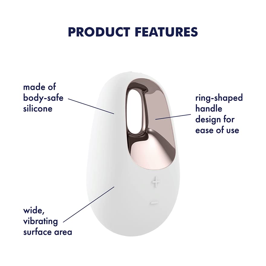 Satisfyer White Temptation Vibrator Sex Toy | Adult Toys for Women | Lay-on Vibrator with Ergonomic Handle | Vibrating Sexual Pleasure Device | Stimulation Vibrators | Female Wellness Tools - Image 2