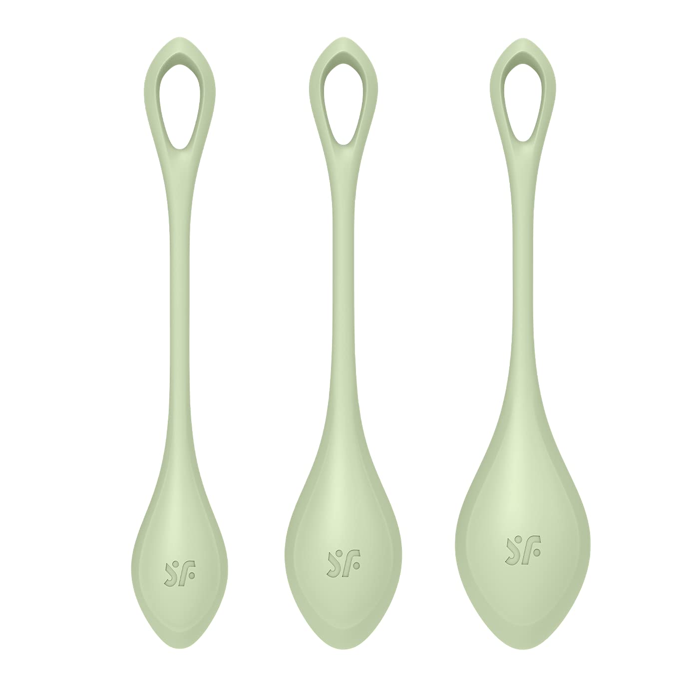 Satisfyer Yoni Power 2 Kegel Balls - Kegel Exercise Weights, Ben Wa Balls, Pelvic Floor Training, Tightening, Ideal for Beginners, 3-Piece Set (Light Green) - Image 7